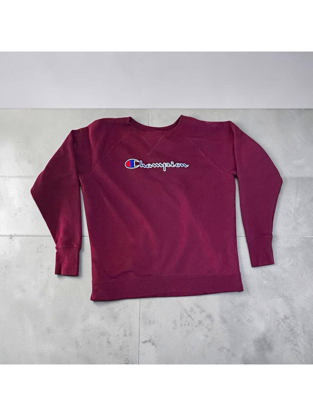 Champion Authentic Athleticwear Men's Burgundy Crew Neck Pullover Fleece L